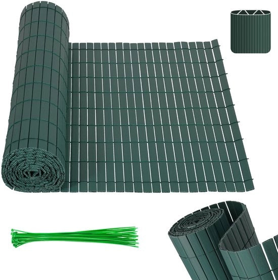 Schermo per giardino in PVC - divisore balcone e schermo per terrazza e giardino - verde 1,6x3m