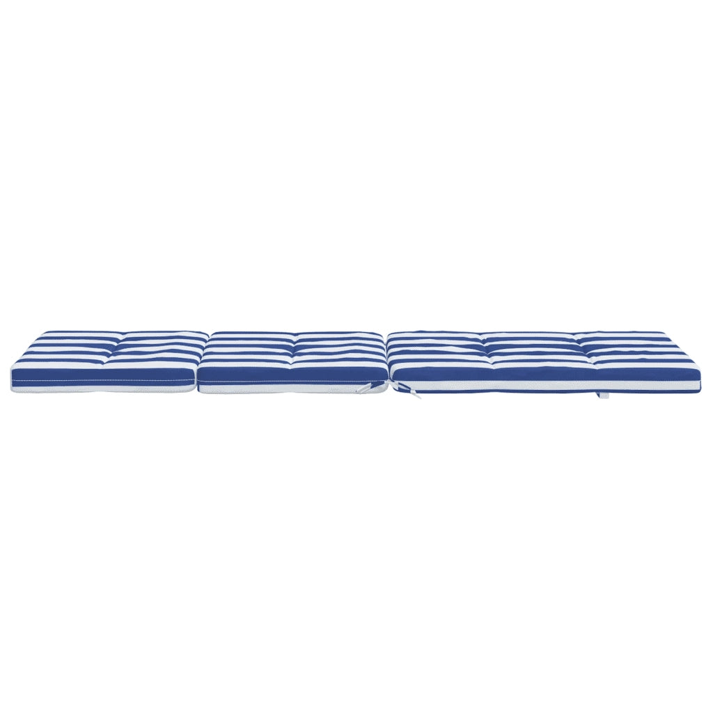 vidaXL Cuscini Sedia a Sdraio 2pz Strisce Bianche e Blu Tessuto Oxford