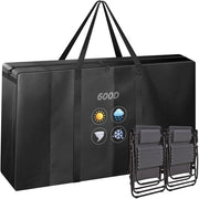 Borsa di Stoccaggio Grande Capacità - Borsa per Sedie da Giardino - Protezione Idrorepellente - 600D Poliestere - Sedie Ripiegabili - 105 x 73 x 28 cm - Borsa di Stoccaggio per Sedie