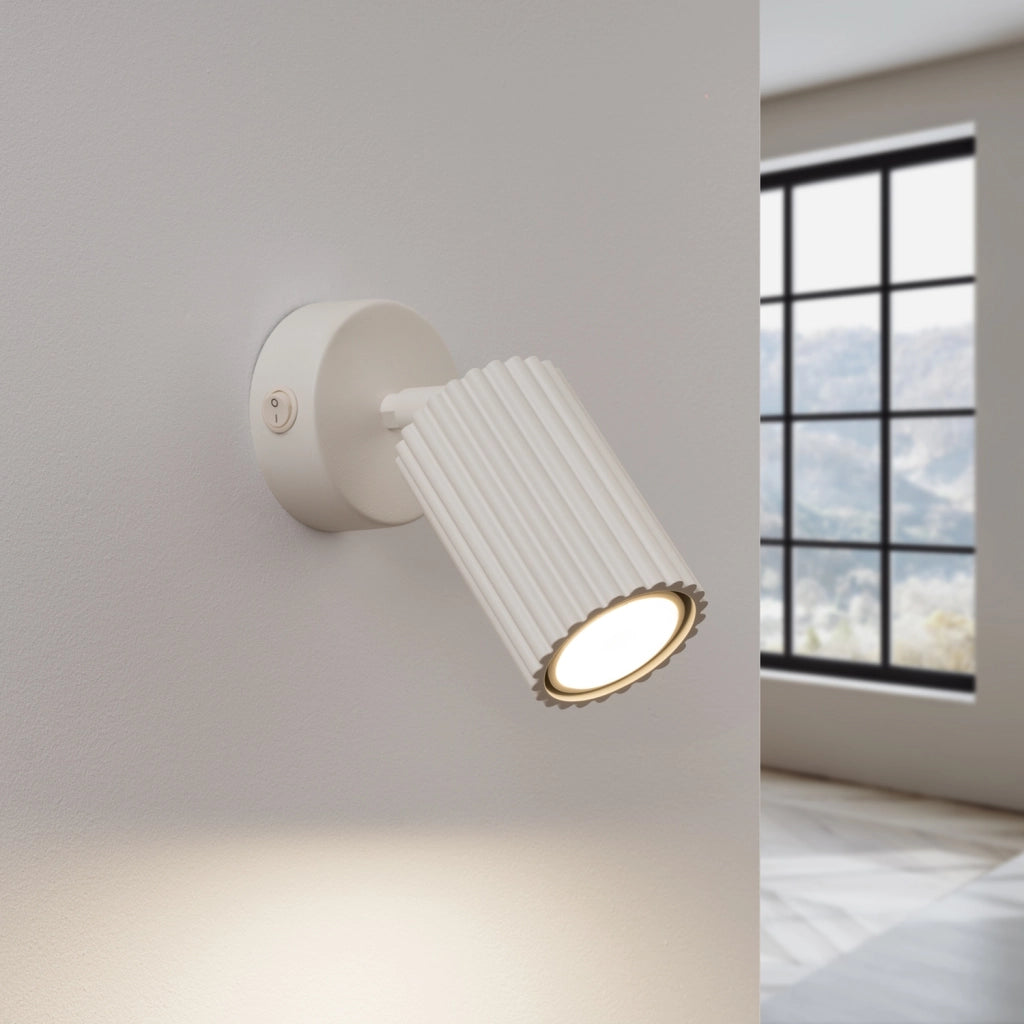 Applique beige moderna orientabile con interruttore GU10 Pure Lume