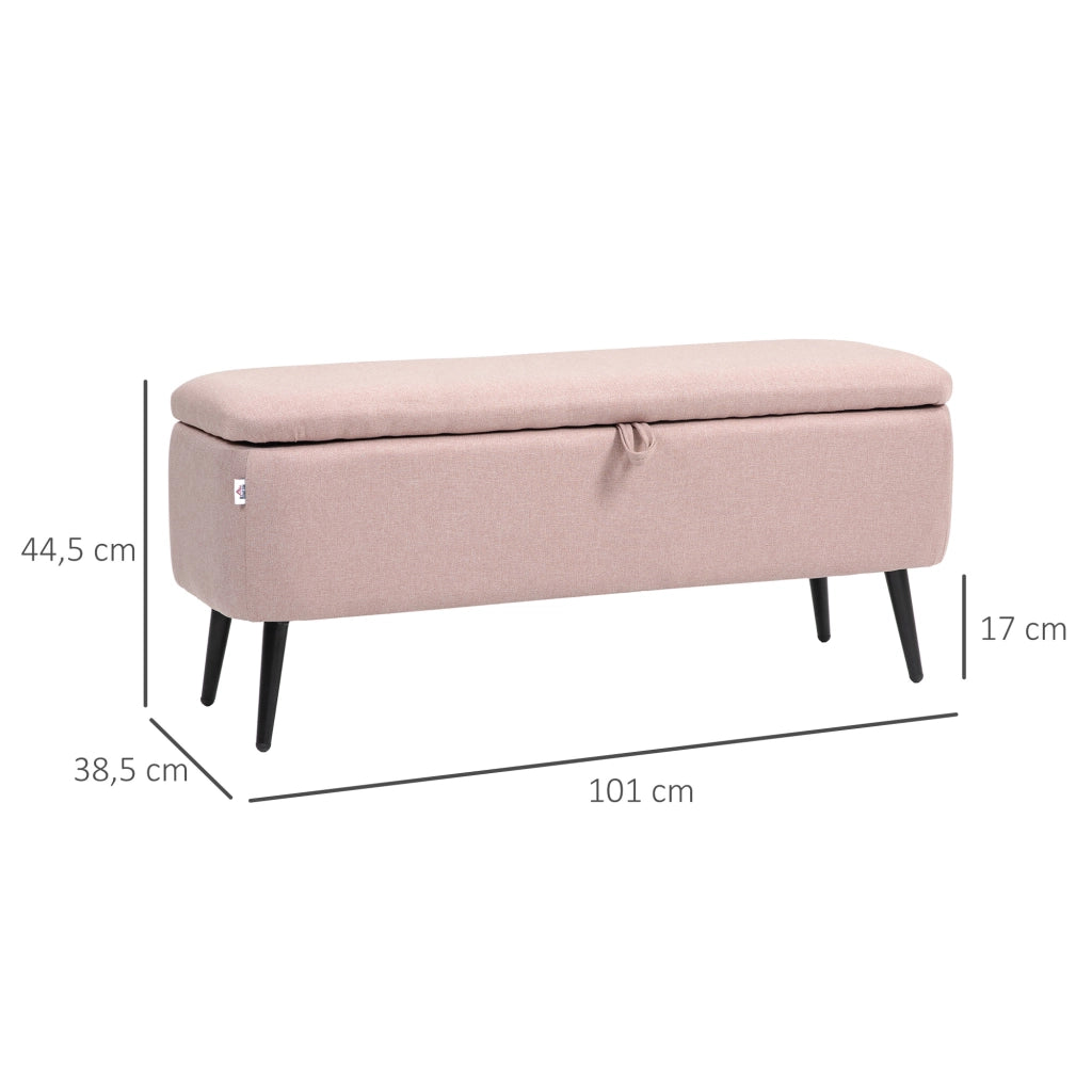 Cassettiera con coperchio ribaltabile ¨C zephmum ¨C rosa 101x38.5x44.5cm