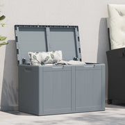 Baule da Giardino 180 L Grigio Aspetto legno in PP 151234