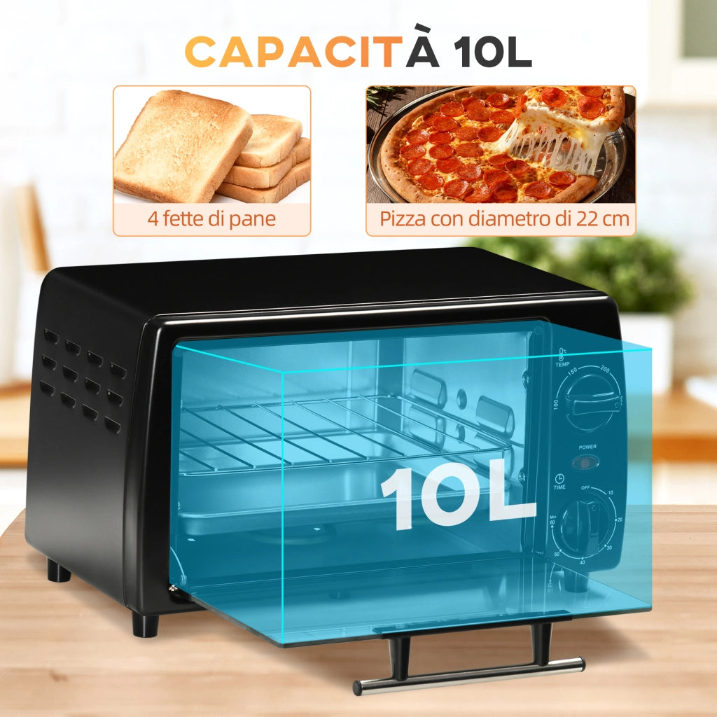 Fornetto Elettrico 10L ¨C Minimal ¨C 36.5x26x22 cm Nero