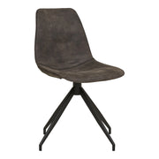 Set di 2 Sedie Monaco 3, Grigio, Microfibra, 56x48x86 cm