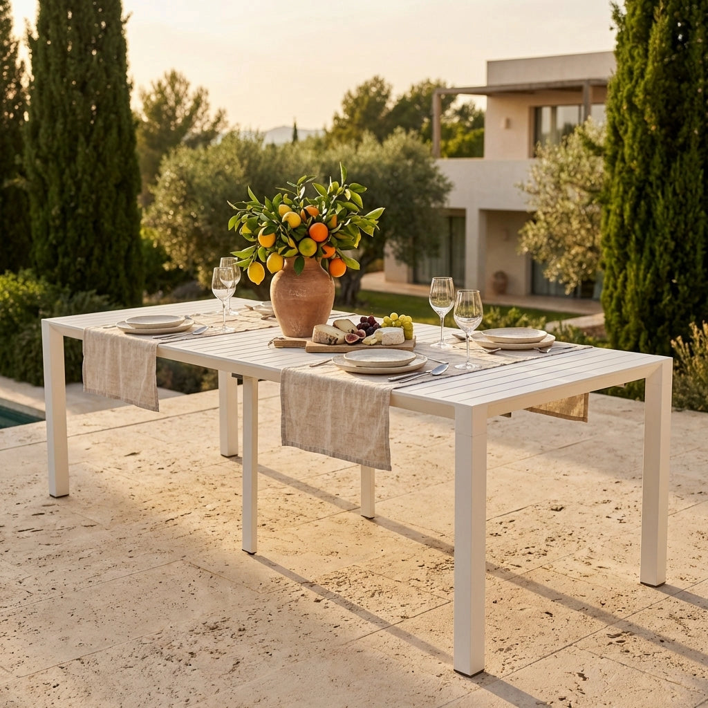 consolle da giardino in alluminio allungabile cm 100x51 50/260 - CALIFORNIA