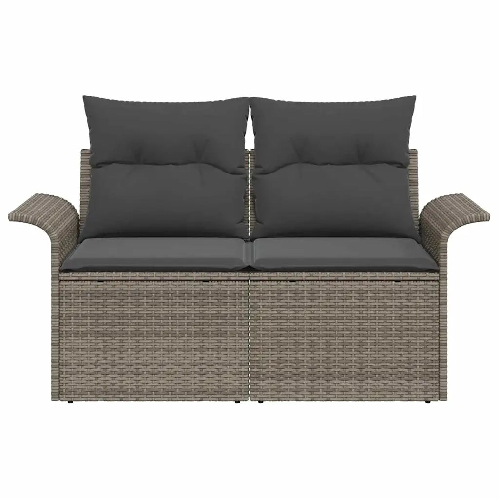 Divano da giardino-Sofa da Giardino-Divano da esterno Grigio 141 x 62 x 69cm polyrattan 830480