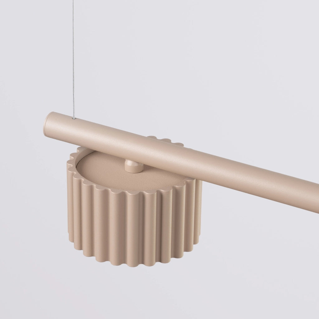 Lampadario AURA 4 tortora Gx53