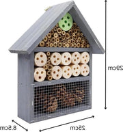 Hotel per Insetti in Legno Naturale - Casa per Api, Falene e Farfalle - Abitazione Ecologica per Esterni da Murare (Grande)