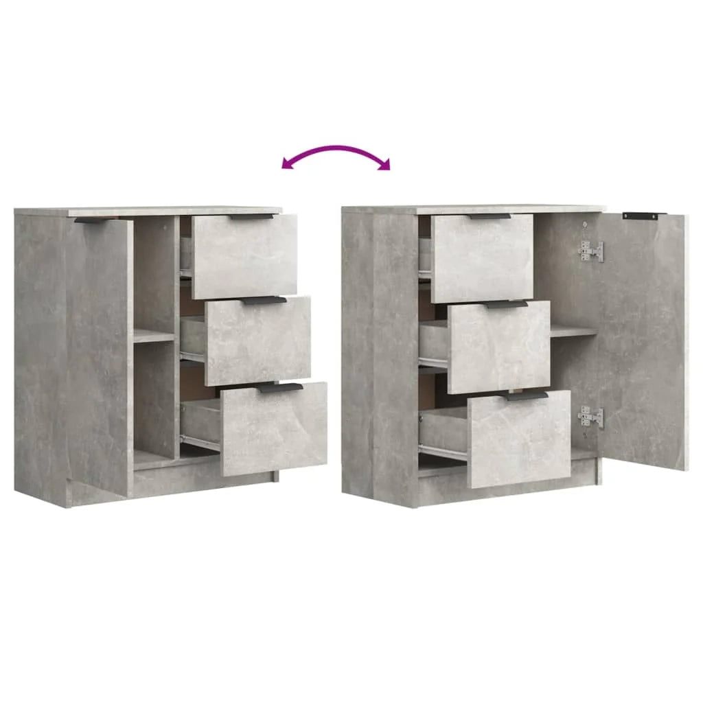 Buffet credenza cassettiera armadio mobile contenitore organizer per cucina soggiorno salotto 60 x 30 x 70 cm legno ingegnerizzato grigio 02_0031956