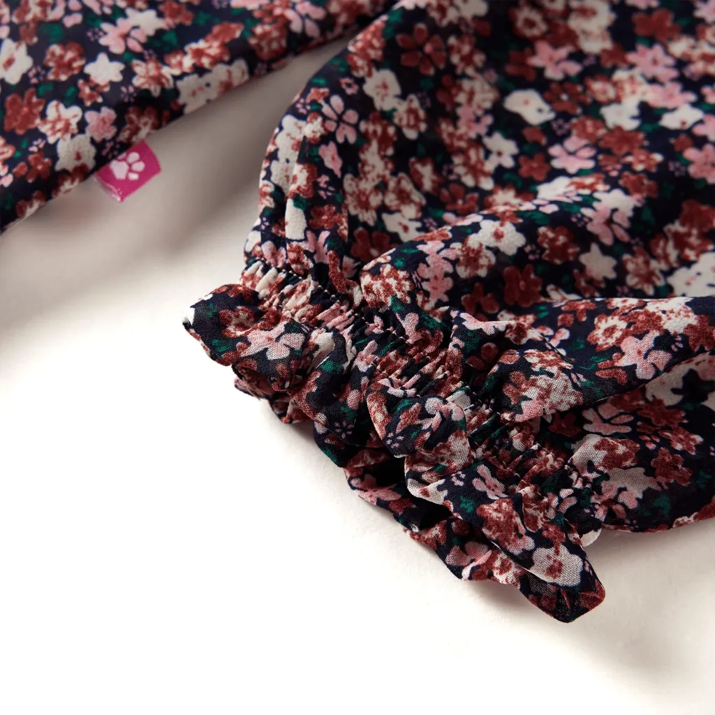 Camicia da Bambina a Maniche Lunghe Rosa Scuro 128 14407