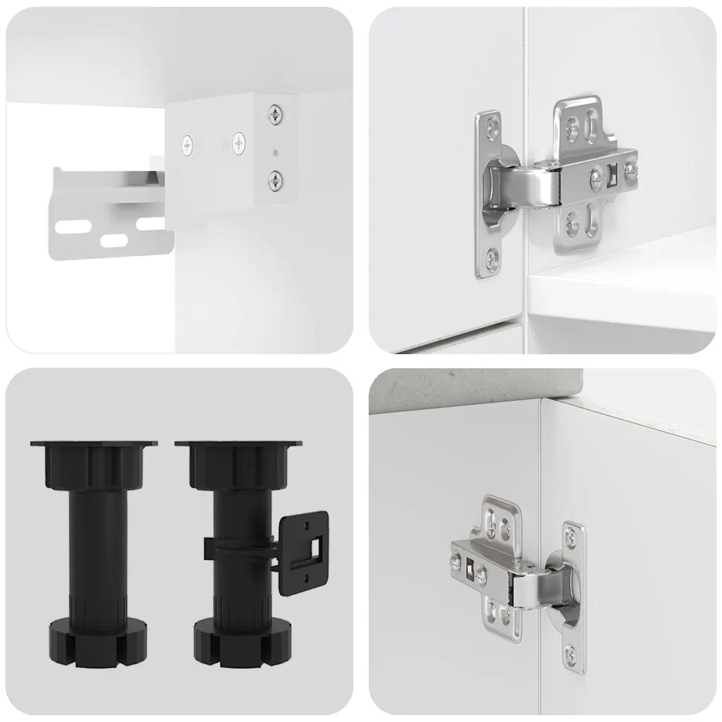 Set Mobili da Cucina 7 pz Porto Grigio Cemento in Truciolato 3314785
