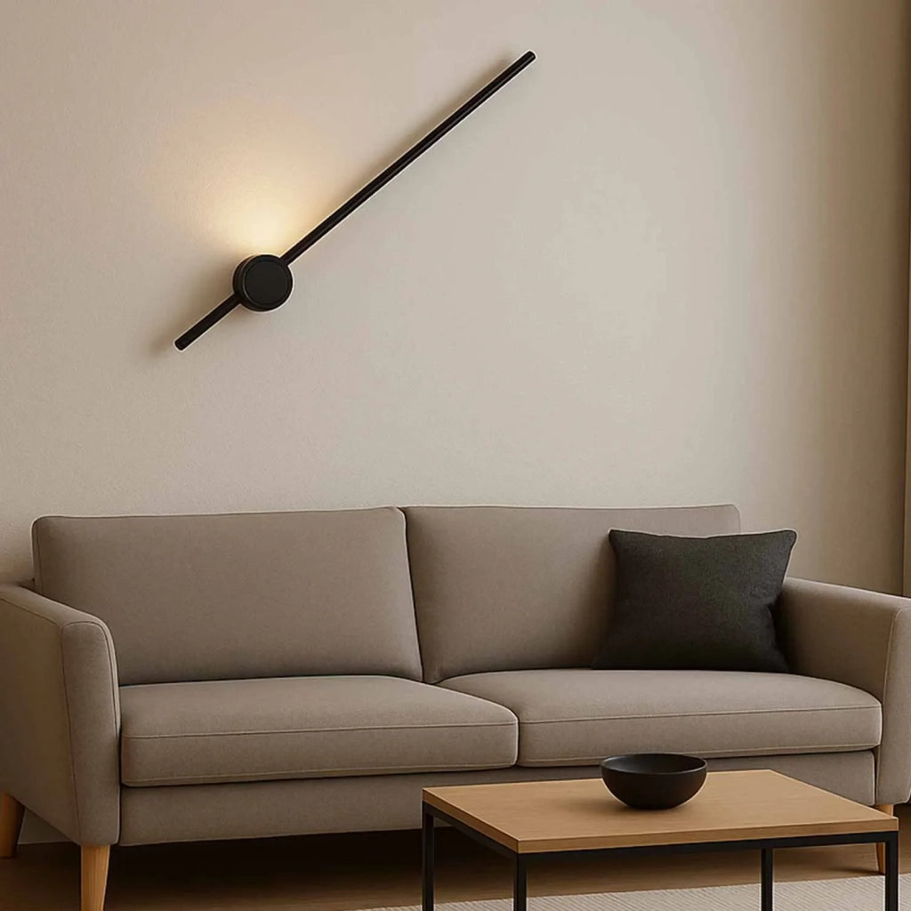 LÚZETE - APPLIQUE LED 8W 3000K ACCIAIO VERNICIATO NERO 60 CM MIREA