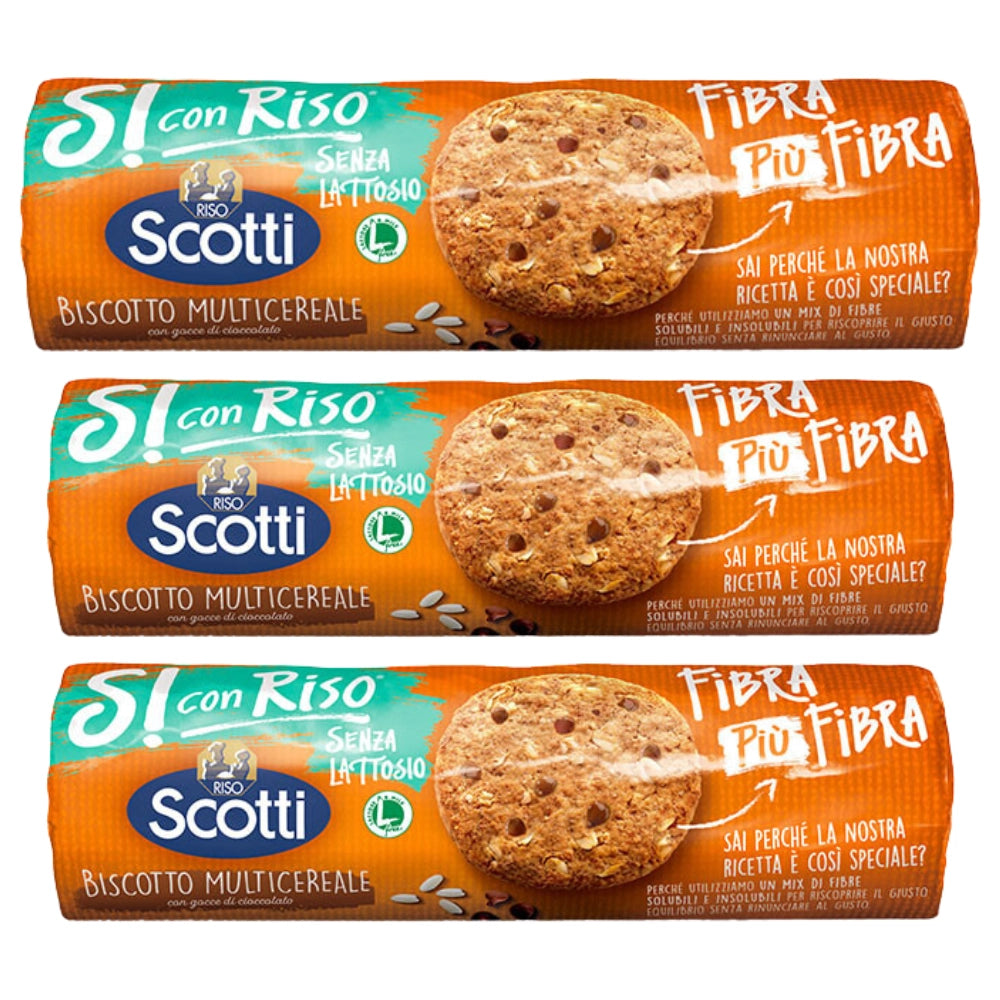 Scotti si riso biscotto multicereale gocce di cioccolato 3 pezzi da 250 grammi