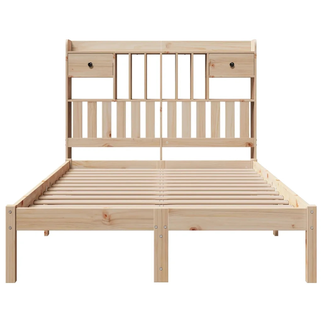 Letto Libreria senza Materasso 135x190 cm in Legno di Pino 3321616