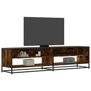 Mobile Porta TV Rovere Fumo 180,5x40x46 cm in Legno Multistrato