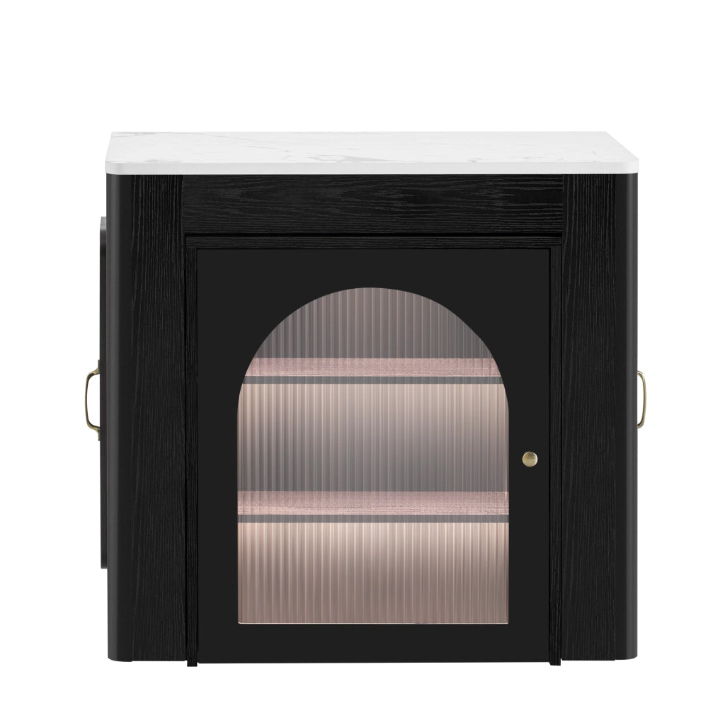Tavolo da Pranzo Allungabile con Ruote e Piano Rimovibile ¨C MINIMAL ¨C Nero