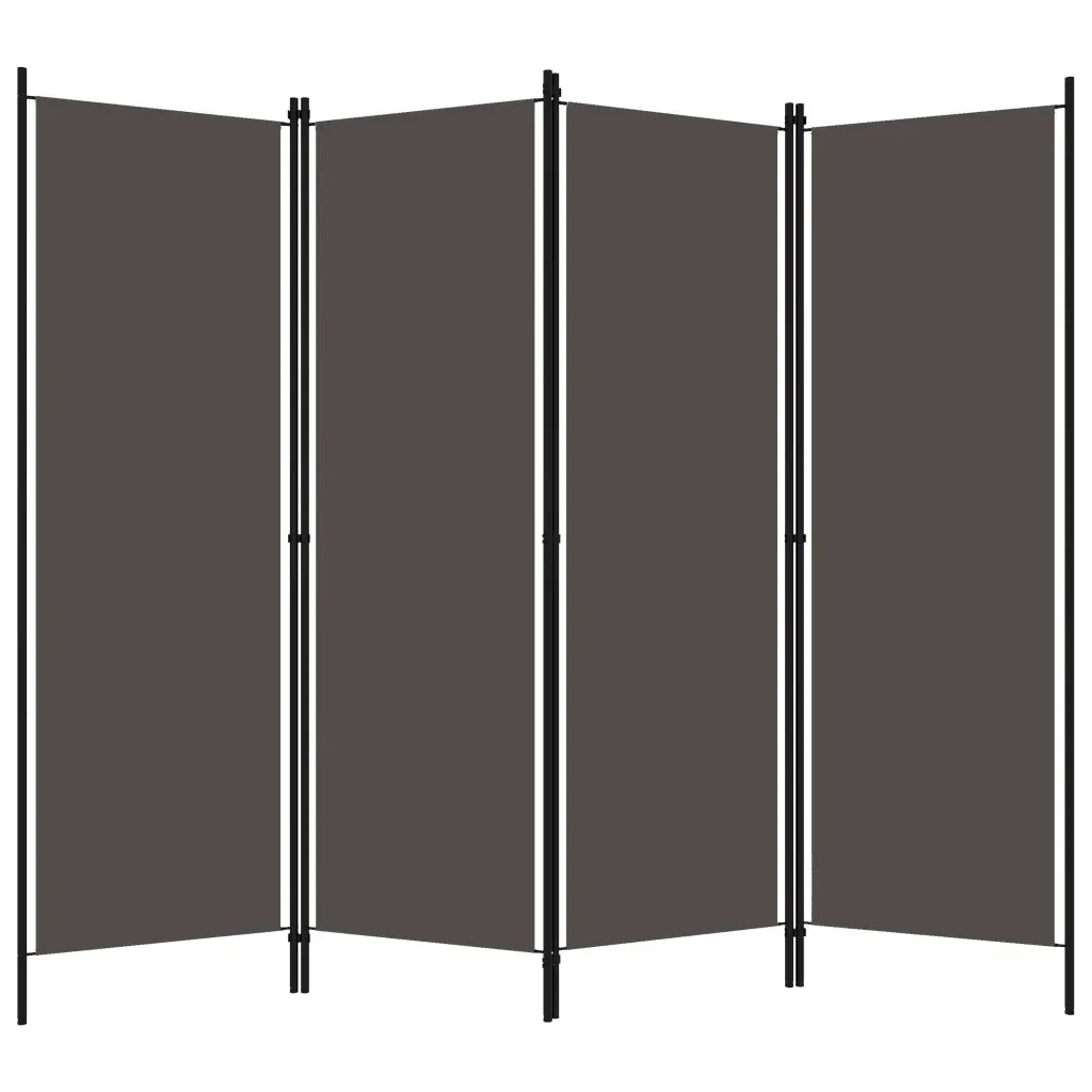 Divisorio Ambienti | Divider per stanze | Paravento a 4 Pannelli Antracite 200x180 cm