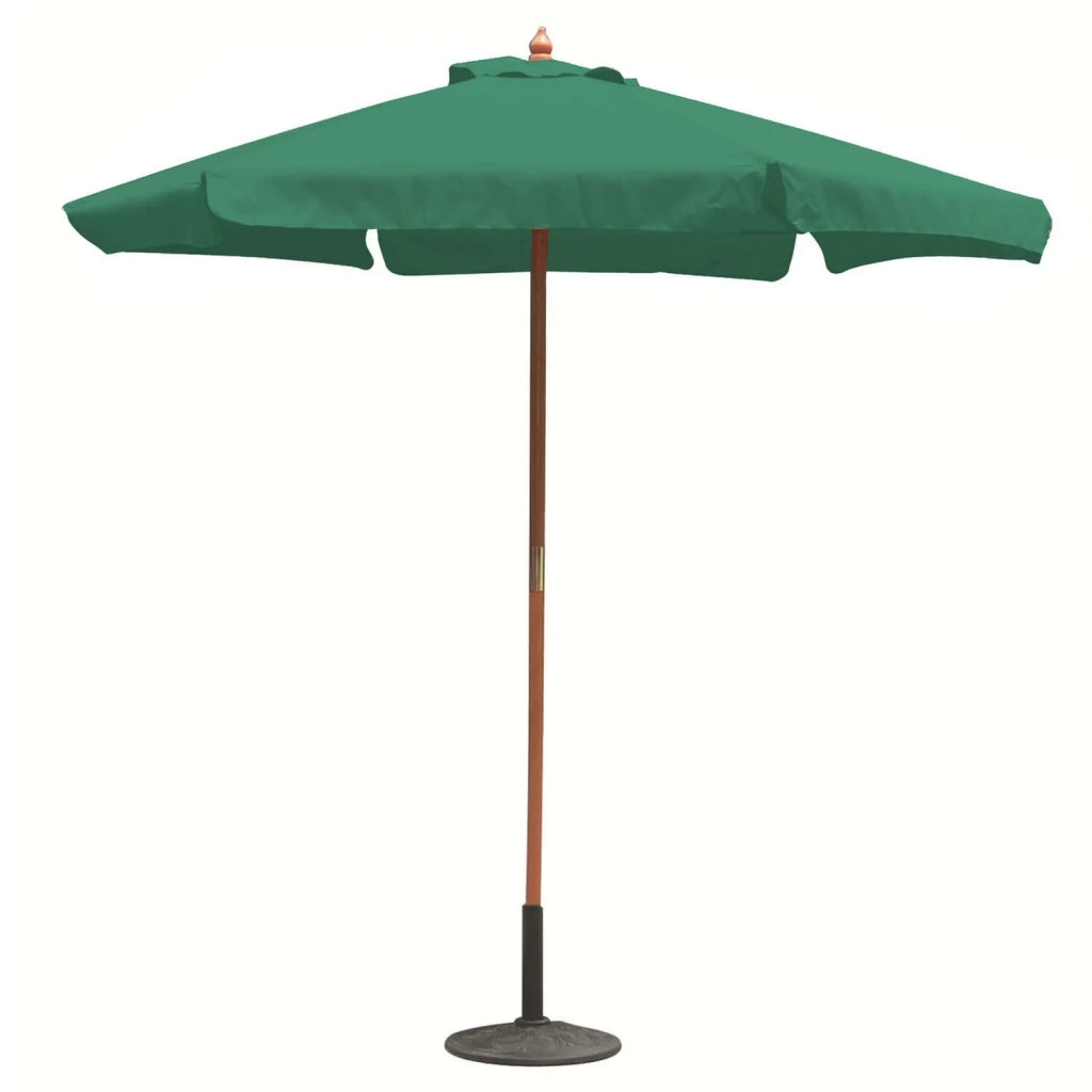 Ombrellone da giardino Ø 2 5 con telo in poliestere Verde Scuro palo in Legno antivento mod. Fantasy