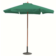 Ombrellone da giardino Ø 2 5 con telo in poliestere Verde Scuro palo in Legno antivento mod. Fantasy