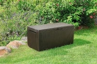 Baule da Giardino Springwood, 305L, Effetto Legno, Marrone, 123x53,5x57H cm