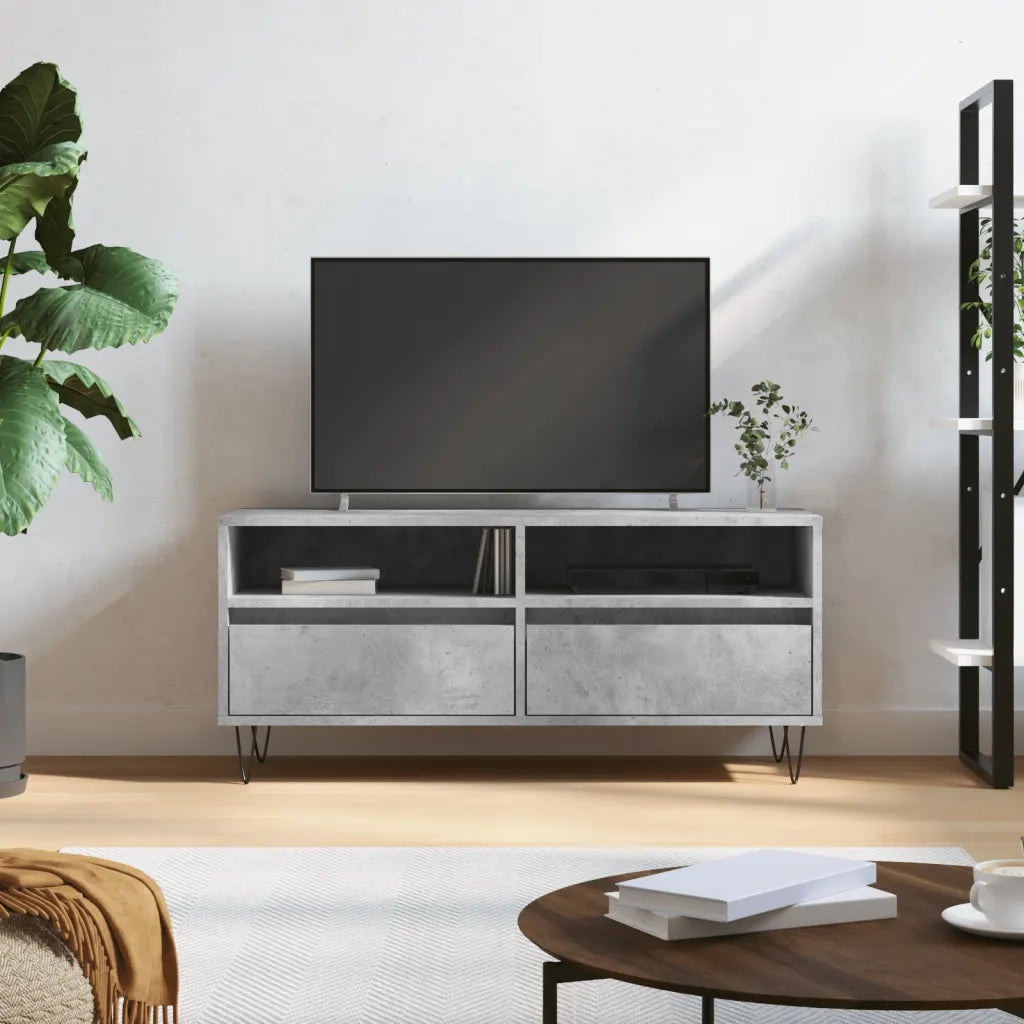 Mobile per TV-Credenza TV-Console TV Grigio Cemento 100x34,5x44,5 cm Legno Multistrato 478102
