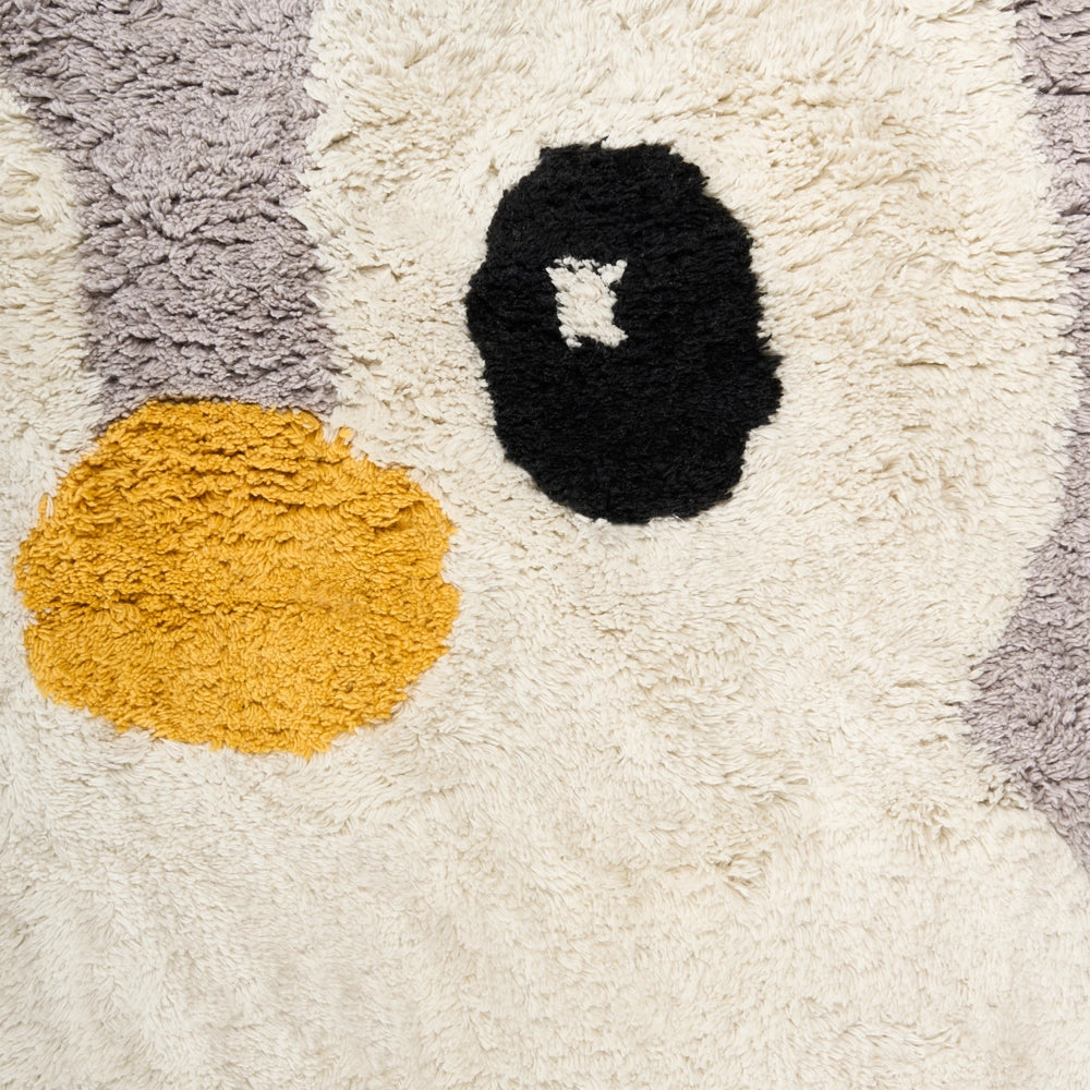 Tappeto per bambini taftato in cotone grigio 100 x 120 cm a forma di pinguino