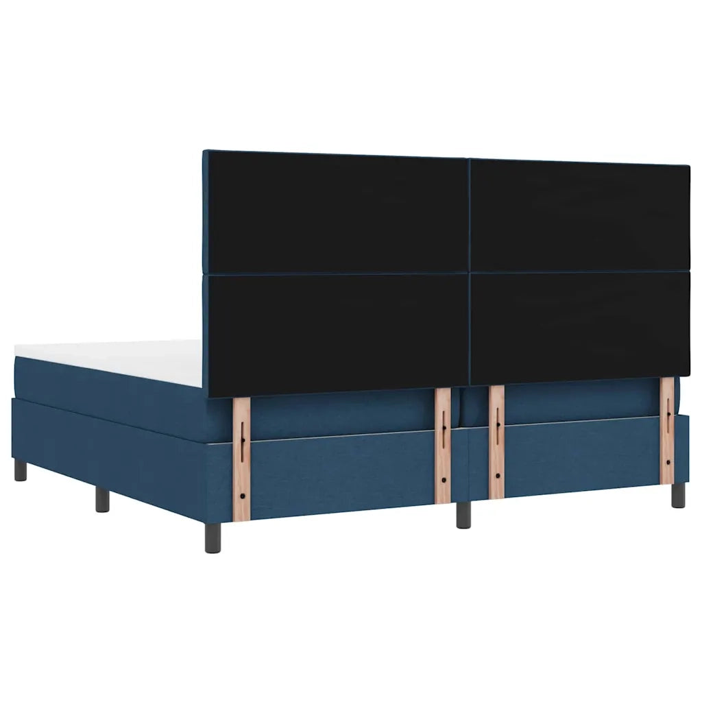 Letto a molle con materasso con led Blu 200 x 200 cm Tessuto 3342976