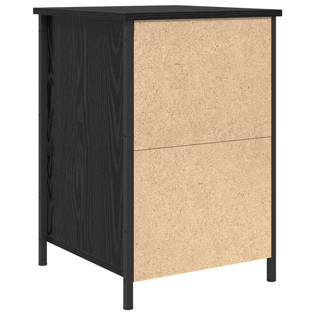 Comodino Rovere Nero 40x42x60 cm Legno ingegnerizzato