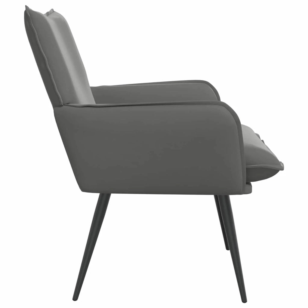 Poltrona Grigio Scuro Velluto 42047724