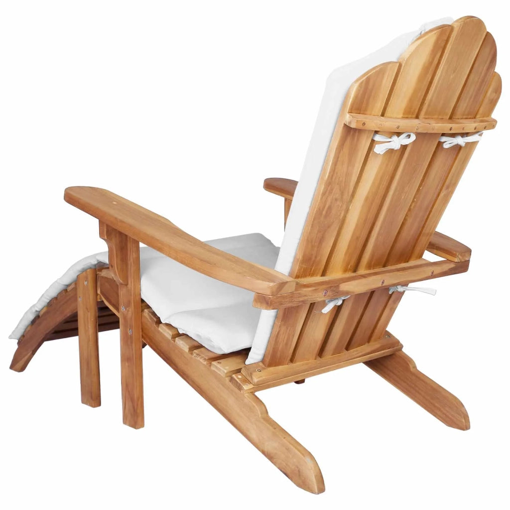 Sedia Adirondack da Giardino con Poggiapiedi Naturale 42041353