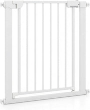 Cancelletto di Sicurezza per Bambini, con Sistema di Chiusura Automatica, Recinto Sicurezza Neonati Animali Domestici, per Porte 75-82 cm (Bianco)