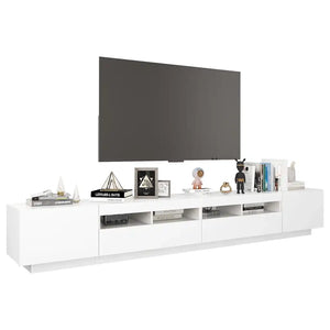 Mobile Porta TV con Luci LED Bianco 260x35x40 cm 3081915