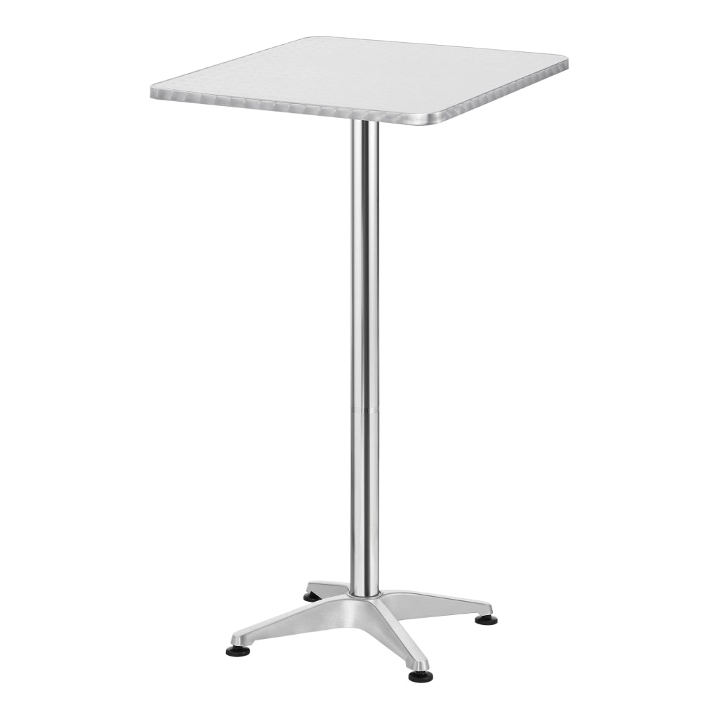 Tavolo Alto da Bar Järpen con Piano Ribaltabile e Altezza Regolabile 75/115 cm - Colore Argento [en.casa]