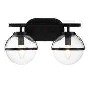 Applique bagno Hollis nero 2 luci E14 IP44 Hinkley