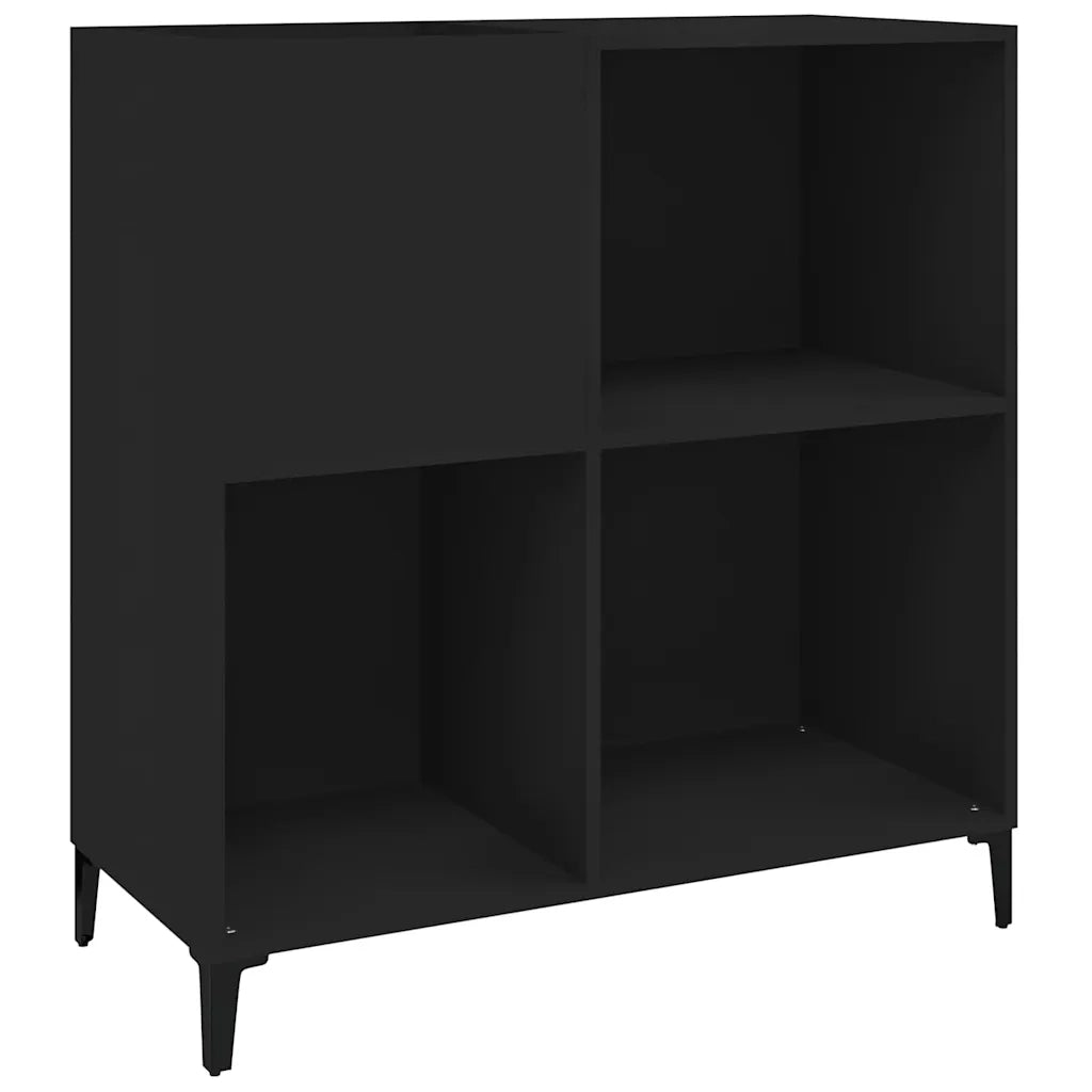 Mobile Porta Dischi Nero 84,5x38x89 cm in Legno Multistrato 831998