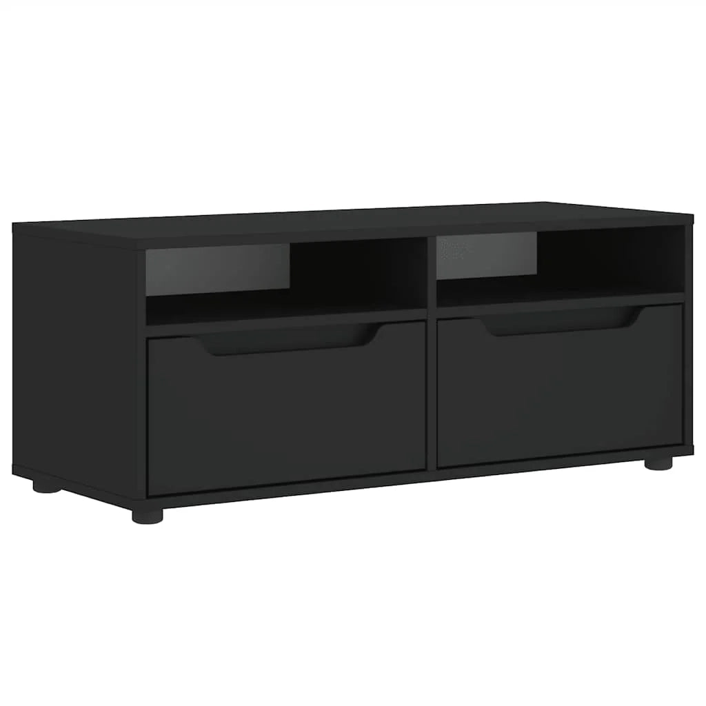 Mobile TV con ampio spazio di archiviazione a parete 100 x 40 x 38 cm in legno ingegnerizzato nero 02_0058334