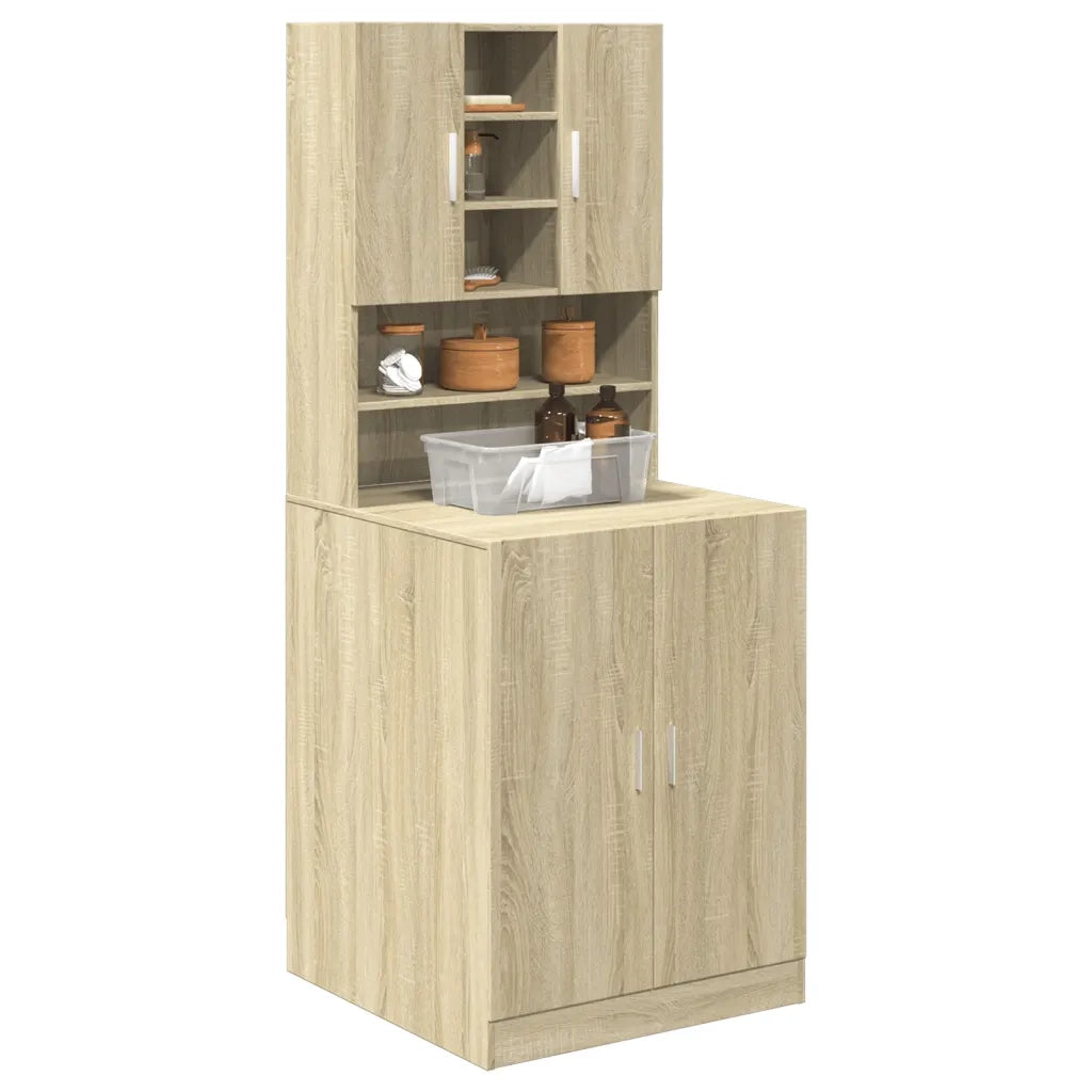 Mobili Lavatrice 2pz Rovere Sonoma in Legno Multistrato