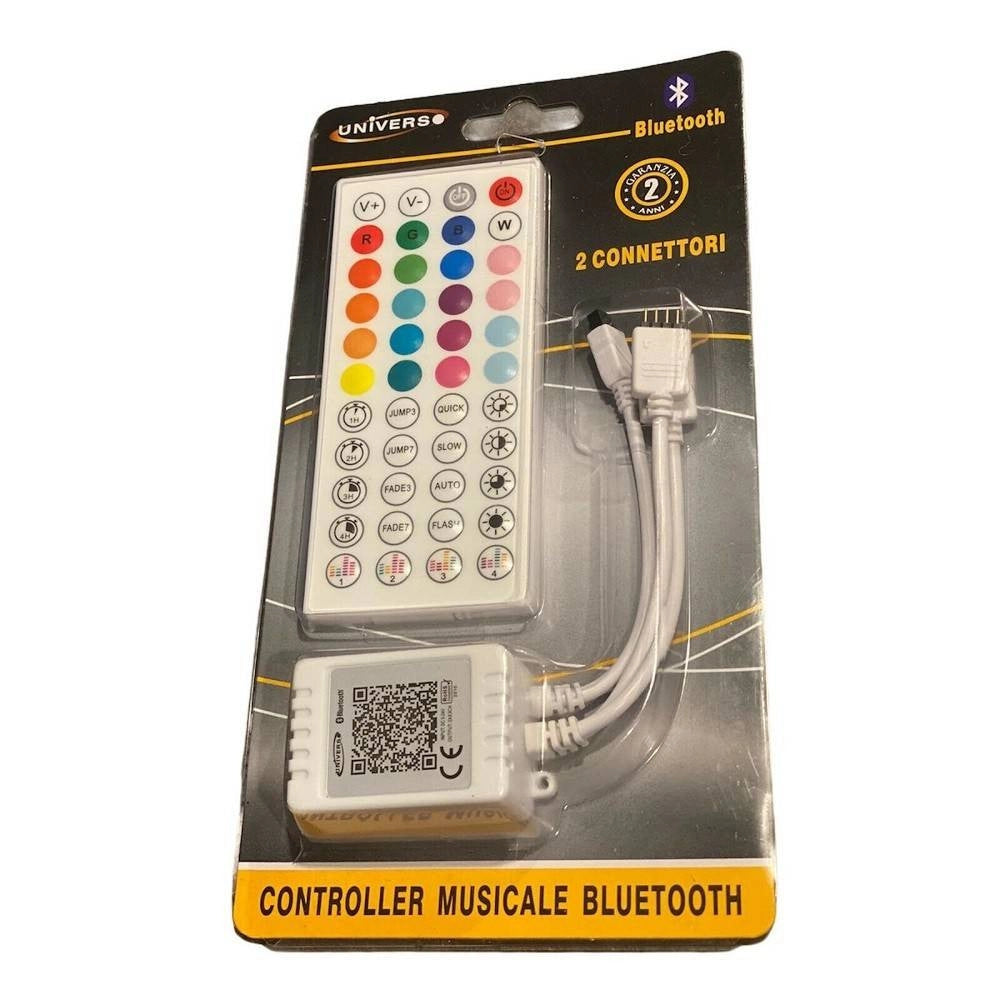 Trade Shop - Centralina Musicale Per Strisce Led Rgb Bluetooth 2 Connettori Te-rgb3 Telecomando -