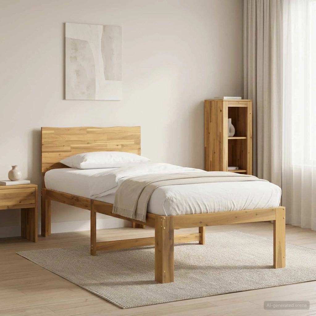 Letto Singolo con Testiera ROSTOCK Bianco 90 x 190 cm 903400