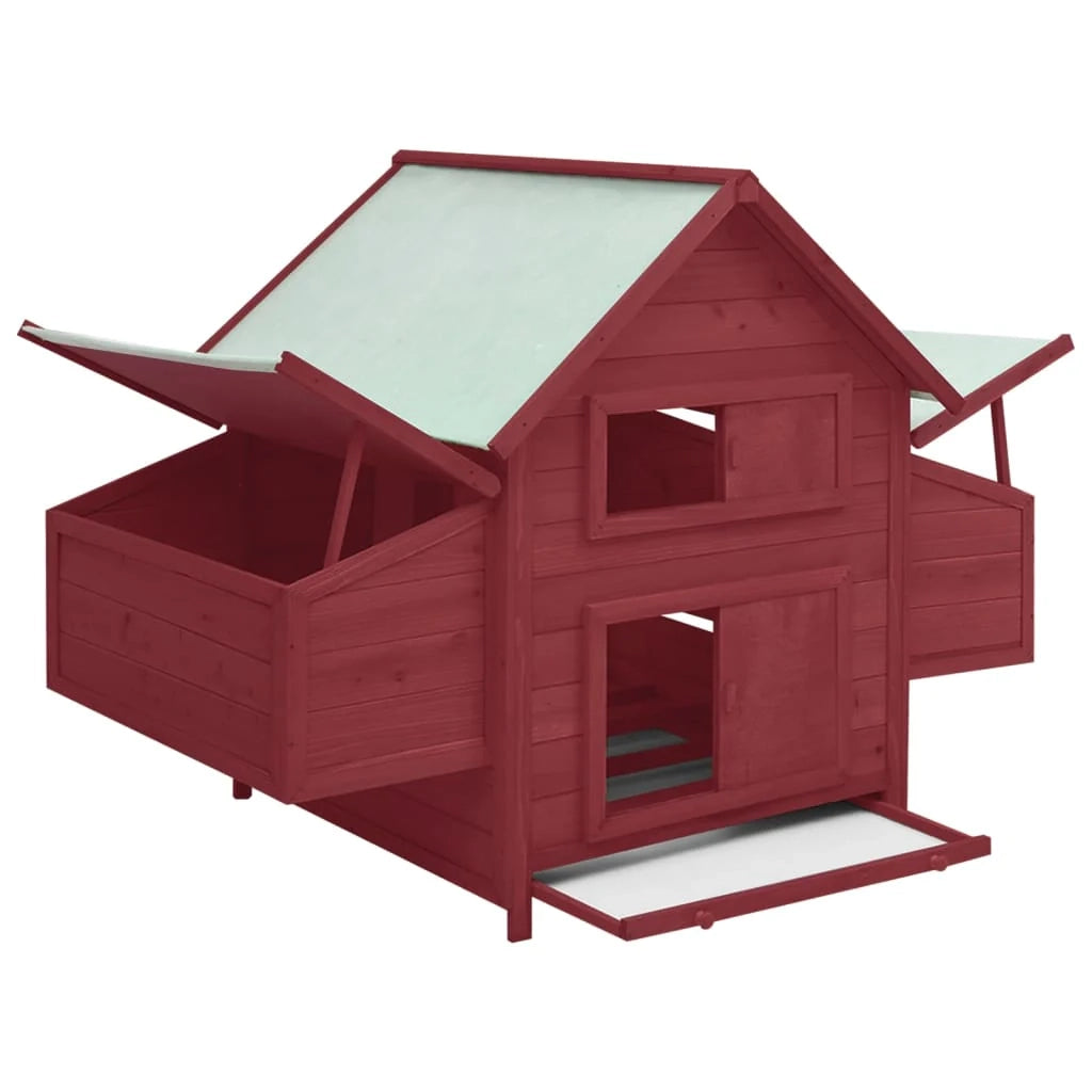 Pollaio 152 x 96 x 110 cm in legno massello di abete rosso e bianco 02_0001709
