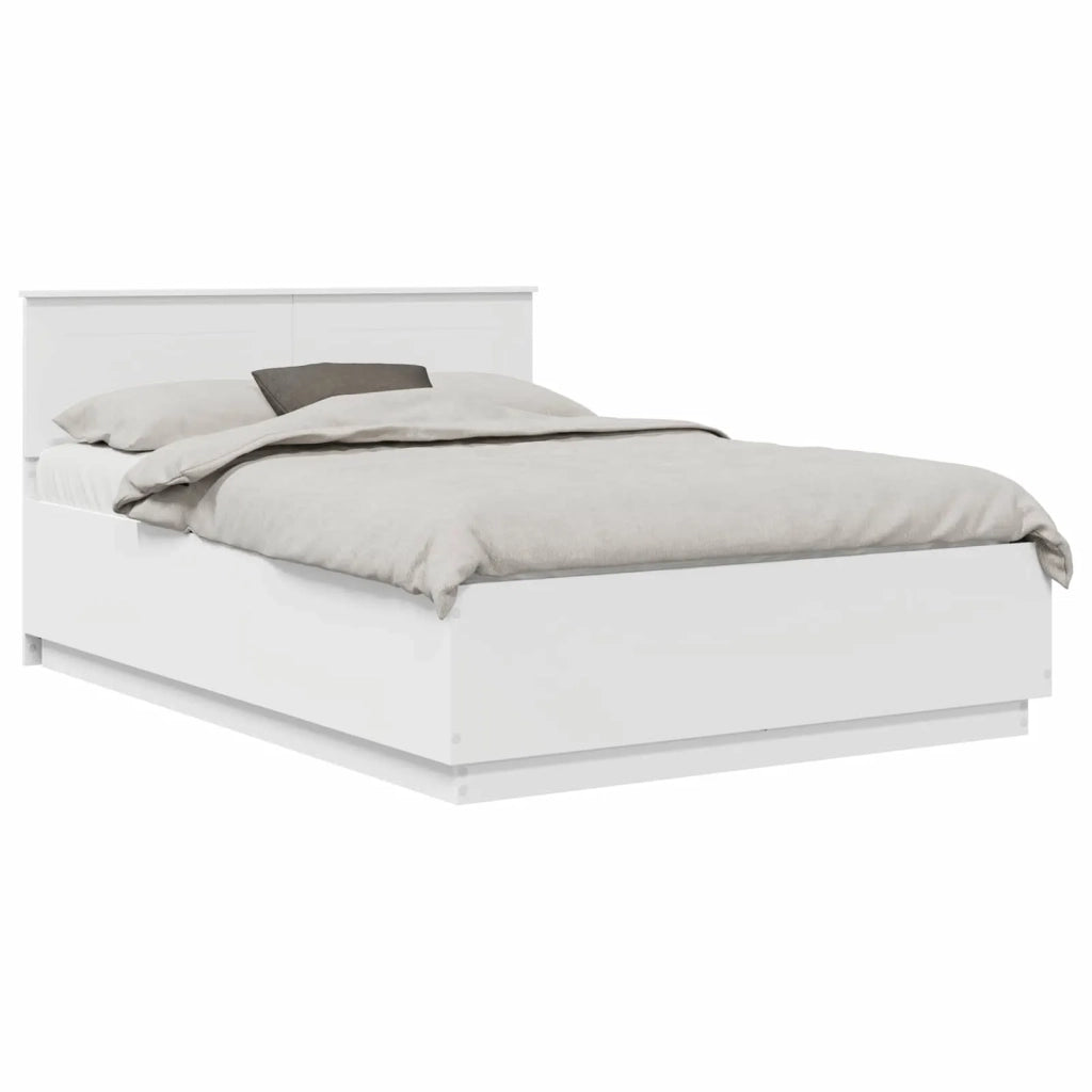 Struttura del letto Bianco 150 x 200 cm Legno multistrato