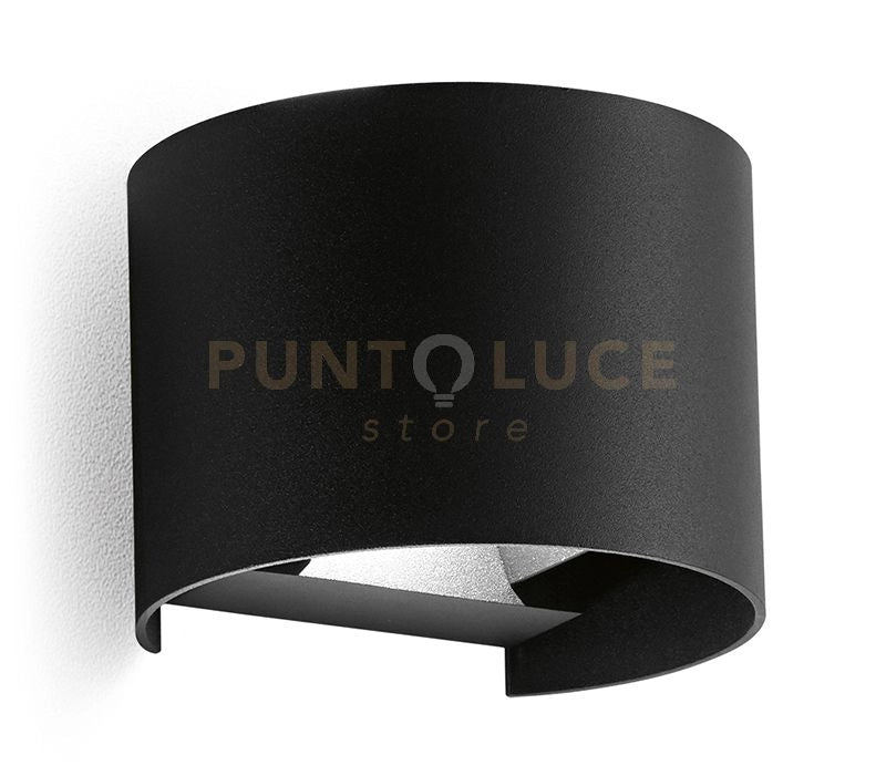 GES873C- APPLIQUE IN ALLUMINIO E VETRO COLORE NERO LED 3000K 355LM 2X5W BIEMISSIONE