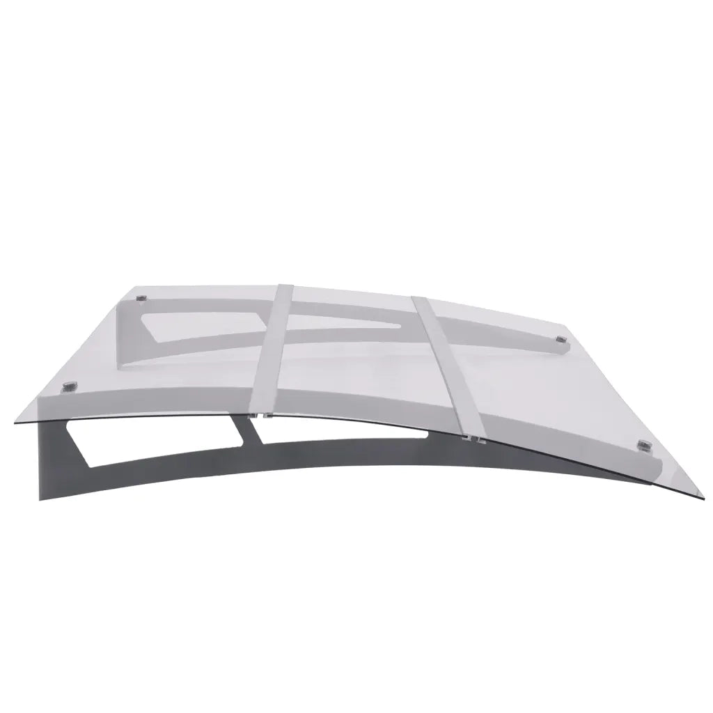Baldacchino per Porta Argento e Trasparente 150x90 cm PET CFW7398844