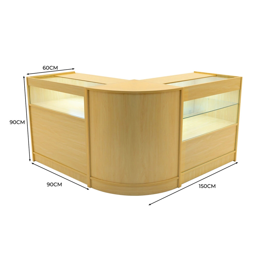 Set Banconi Adonis LED B900 C900 CM60 Acero – MDF e Vetro