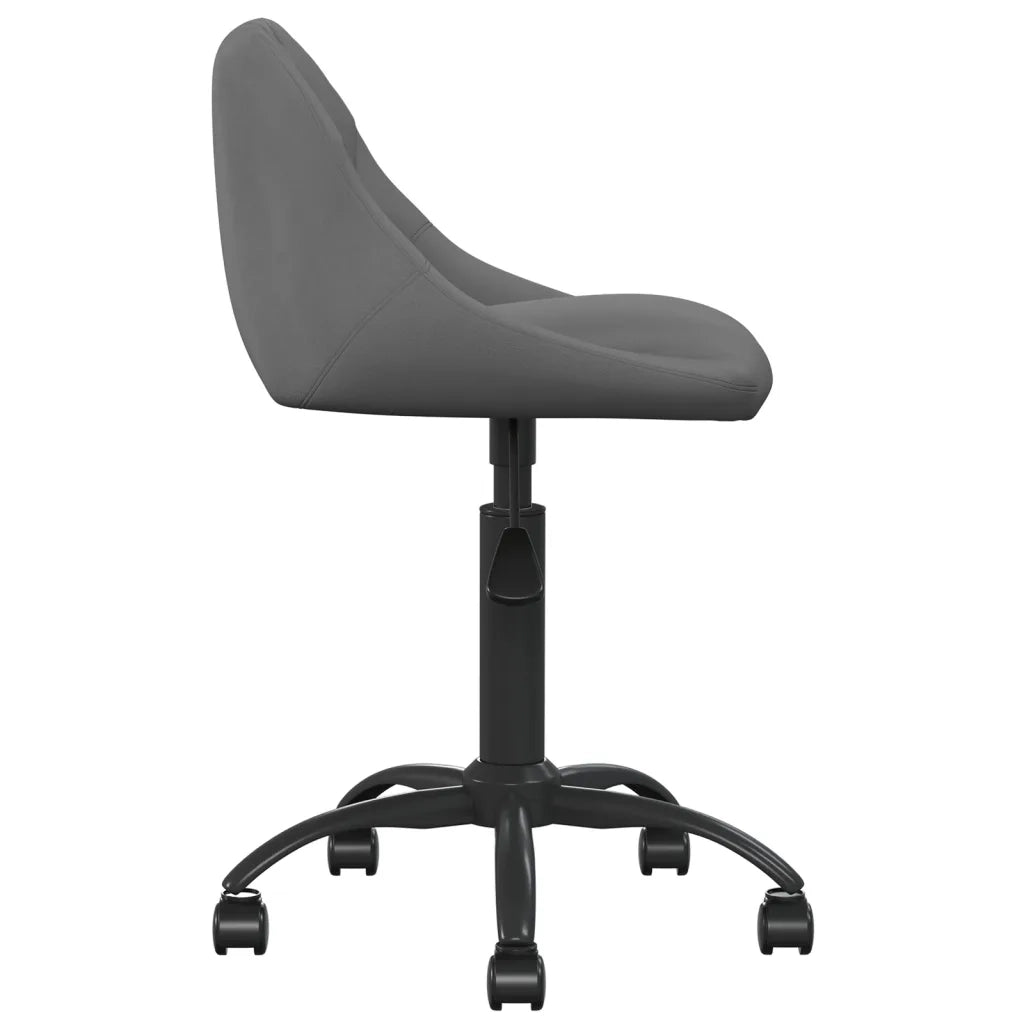 Sedia da Ufficio | Sedia da Gaming Grigio Scuro in Velluto