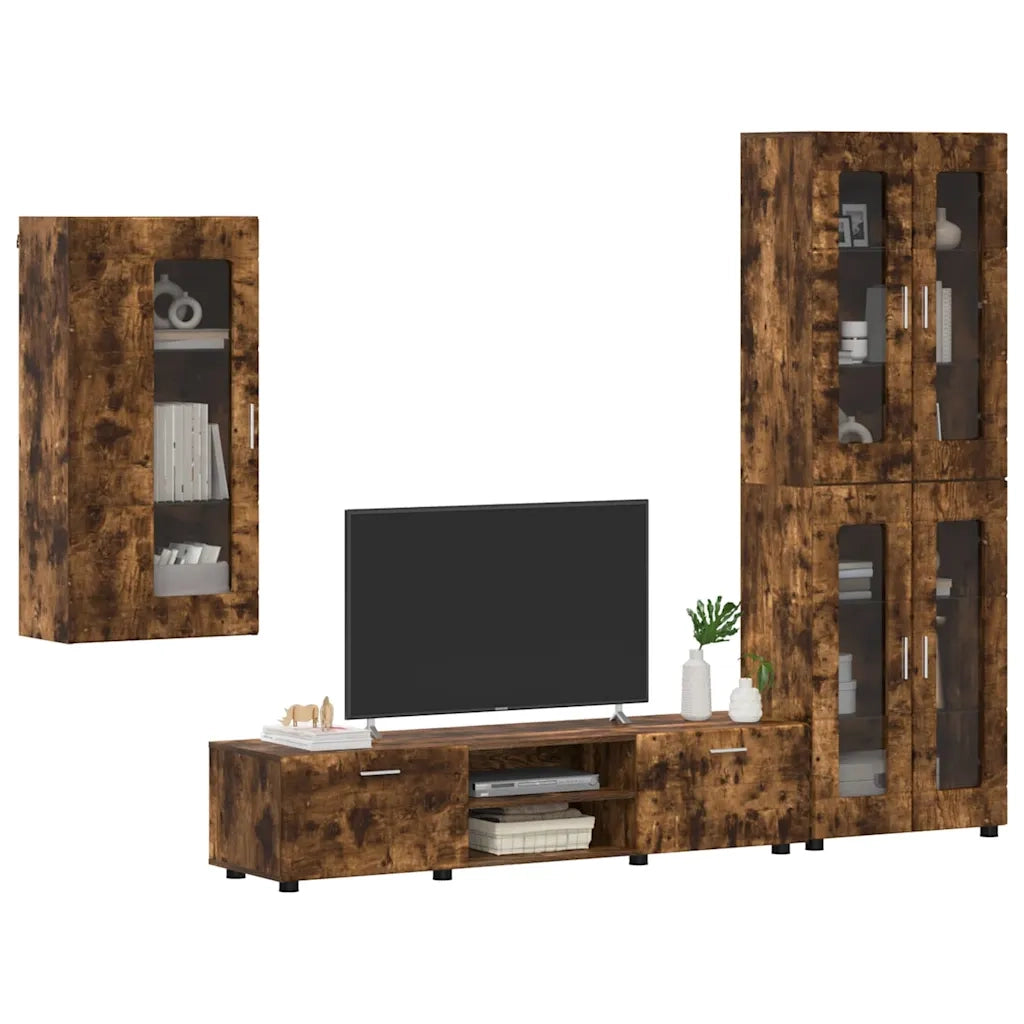 Set mobile TV FLORIN 3 pcs Rovere fumé Legno multistrato 3397949