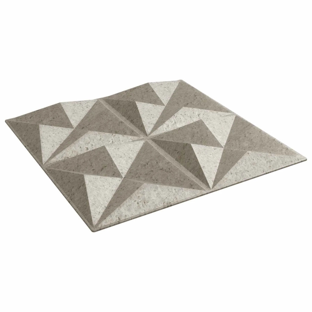 Pannelli da parete 12 pz 50 x 50 cm Beton Origami Schiuma XPS 42046067