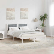 Letto con Testiera Rivestita Grigio chiaro 120 x 190 cm 878278