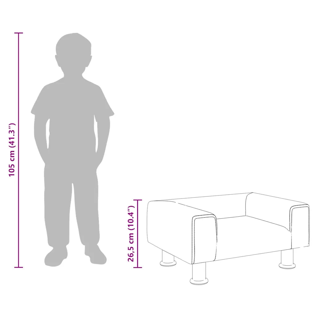 Divano | Divano da soggiorno | Sofa per Bambini Rosa 50x40x26,5 cm in Velluto