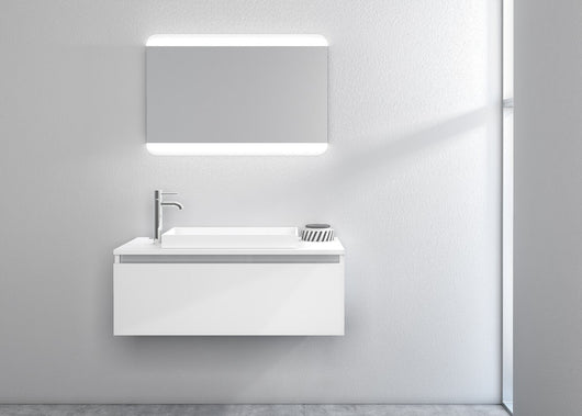 Mobile Bagno Sospeso 100cm TFT Ibiza Bianco Specchio